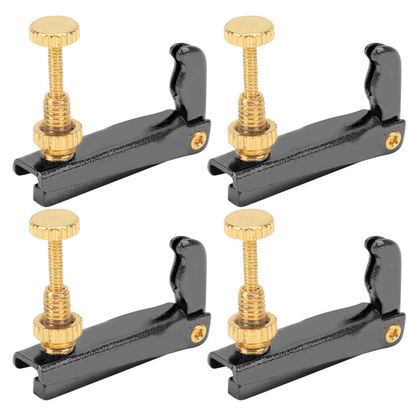 Cello Fine Tuners 4 pcs Black String Adjuster for 3/4 and 4/4 Cello