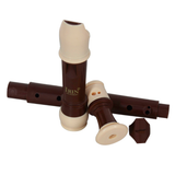 Brown Baroque Recorder 8 Holes Soprano with Cleaning Care Kit, Finger Chart & Case Bag