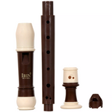 Brown Baroque Recorder 8 Holes Soprano with Cleaning Care Kit, Finger Chart & Case Bag