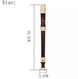 Brown Baroque Recorder 8 Holes Soprano with Cleaning Care Kit, Finger Chart & Case Bag