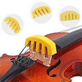 Violin Practice Mute Yellow Heavy Rubber Silencer for 4/4