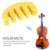 Violin Practice Mute Yellow Heavy Rubber Silencer for 4/4